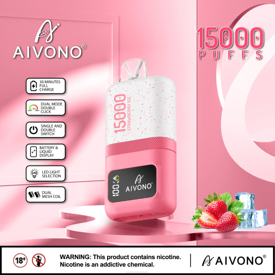 ストロベリーアイス Aivono AIM magic 15000 082271 | Aivono Vape Review